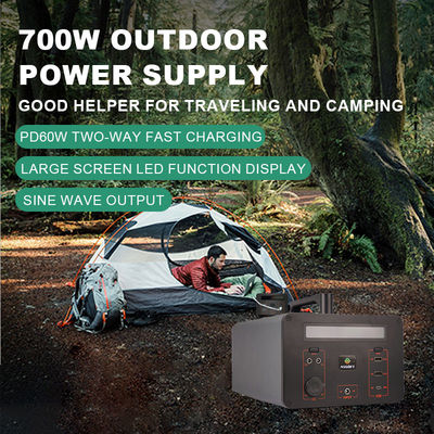 Pengisian Cepat Pembangkit Listrik Tenaga Surya Lithium Lifepo4 Battery Generator 220v 700w untuk Rumah