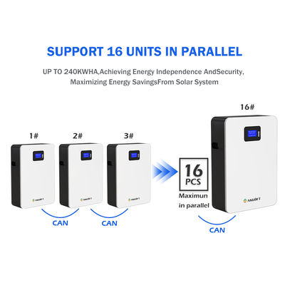 10kwh 20kwh Lithium Lifepo4 Powerwall Baterai Surya Inverter 51.2V 48V 100Ah 200Ah