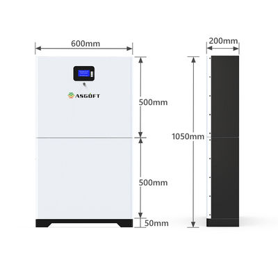 Stackable Floor Type Lifepo4 Powerwall Penyimpanan Baterai Lithium 280AH 48V