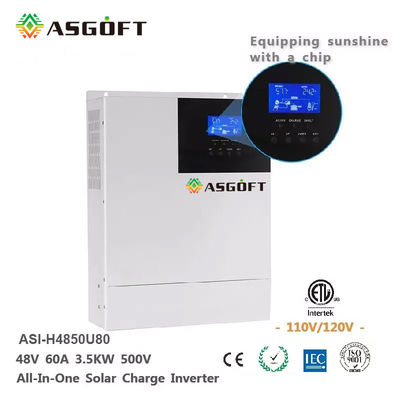 MPPT Hybrid 5KW Off Grid Solar Inverter 48V 80A Kontrol WiFi Cerdas