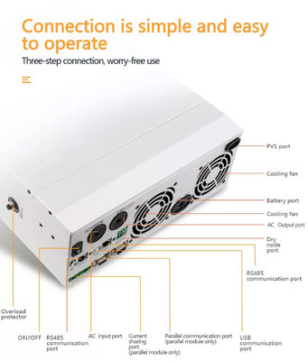 5kw 6kw 5000w Hybrid Pure Sine Wave Off Grid MPPT Solar Inverter Dengan MPPT Charger