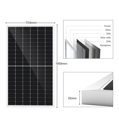 Panel PV Surya Monokristalin Fleksibel Mono Setengah Sel 100watt 150 Watt 500w Untuk Sistem Penyimpanan Energi Rumah