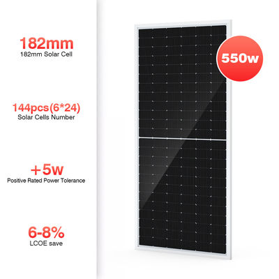Sistem Panel Surya Mono Bifacial 450w 500w 540w Transparan Untuk Rumah