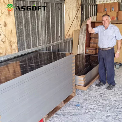 Sistem Panel Surya Mono Bifacial 450w 500w 540w Transparan Untuk Rumah