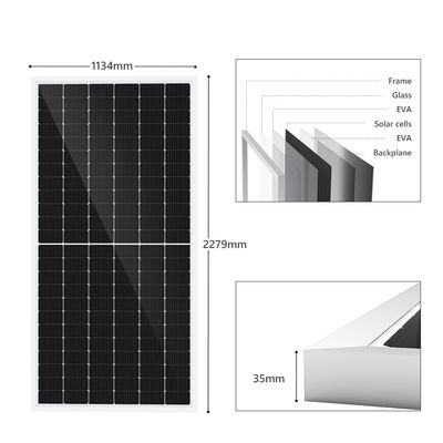 Sel Surya Monocrystalline Fotovoltaik Terbarukan Panel Mono PV 500watt 460w 540watt