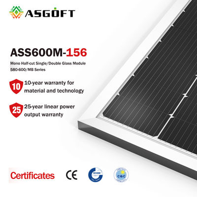 Full Black Off Grid 600 Watt Solar Photovoltaic Monocrystalline PV Panel System Untuk Listrik Rumah
