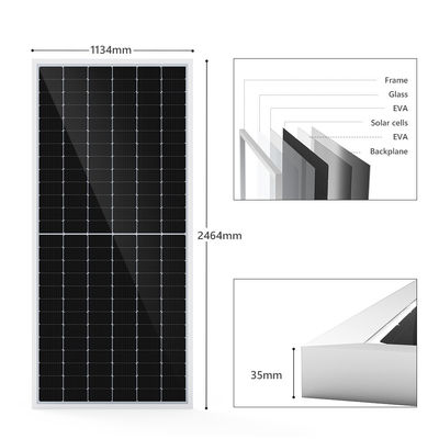 Full Black Off Grid 600 Watt Solar Photovoltaic Monocrystalline PV Panel System Untuk Listrik Rumah