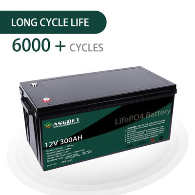 Paket Baterai Litium ASGOFT 12V 300ah 12 Volt Lifepo4 Litium Ion