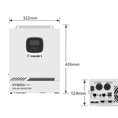 MPPT 220VAC 48V Hibrida Terner Kecil Di Grid Inverter 5.5KW 5.5KVA