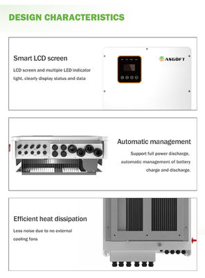Komersial Hybrid On Grid Inverter 5kva 10kw 20kw 30kw 50kw 80kw 100kw