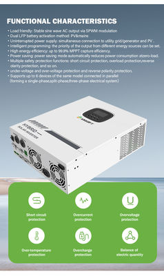 ODM Solar Hybrid Pada Grid Inverter 3.5KW 5.5KW Dc Ke Ac 12V