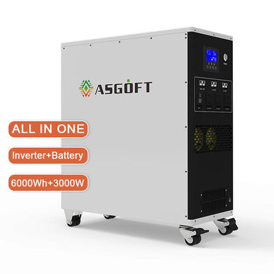 Solar Charged Portable Power Bank 6Kwh Battery dan 3Kw Inverter Portable Mobile Power