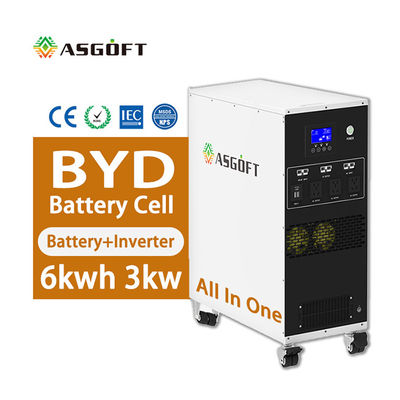 Solar Charged Portable Power Bank 6Kwh Battery dan 3Kw Inverter Portable Mobile Power