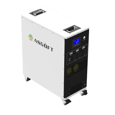 Asgoft 3kw 6kwh 25.6v 235ah Charger Portabel Rumah atau luar ruangan Semua Dalam Satu Generator Surya