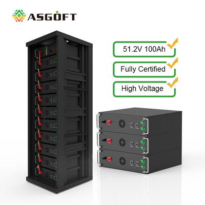 Tegangan Tinggi 15kwh-750kwh Lithium Iron Battery Pack Lifepo4 51.2v 100Ah Rack Mounted Battery Lithium Ion Battery