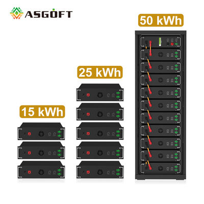 Tegangan Tinggi 15kwh-750kwh Lithium Iron Battery Pack Lifepo4 51.2v 100Ah Rack Mounted Battery Lithium Ion Battery