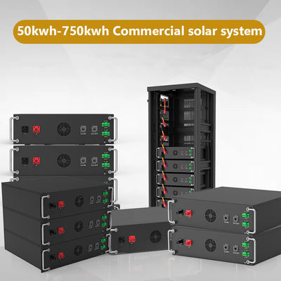 15kwh-750kwh Komersial rak lemari Tegangan Tinggi Sistem penyimpanan energi surya