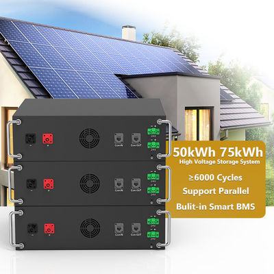 Tegangan Tinggi 15kwh-750kwh Lithium Iron Battery Pack Lifepo4 51.2v 100Ah Rack Mounted Battery Lithium Ion Battery