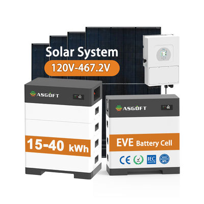 Baterai Surya Tegangan Tinggi 15kw-40kw Sistem Energi Surya Rumah Tangga Bank Daya Surya Dengan Baterai Litium