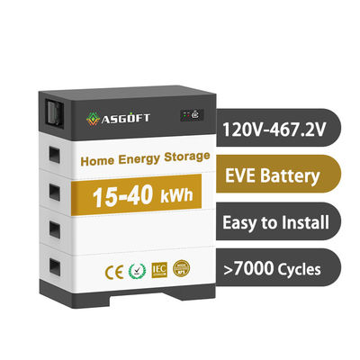Ess 153.6v Lithium Ion Baterai 100Ah 256V ditumpuk semua dalam satu sistem tegangan tinggi baterai penyimpanan energi hibrida