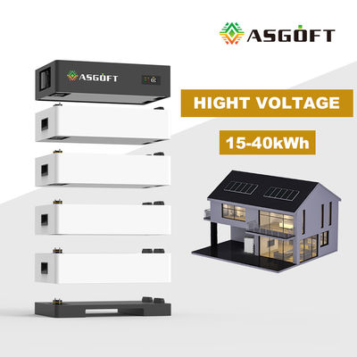 Generator surya tegangan tinggi 100Ah 15kwh-40kw Baterai penyimpanan energi yang dapat ditumpuk 100Ah baterai lithium ion rumah tangga