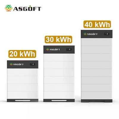 Sistem Baterai Surya 15kwh-40kw Generator Surya yang dapat ditumpuk 100Ah Lithium Ion yang dapat ditumpuk