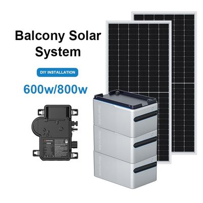 Jerman Gudang PV Solar System Balkon Power Plant 600W 800w Balkonkraftwerk
