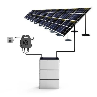 Sistem Surya Balkon Rumah Lengkap 800W Micro Inverter LiFePO4 Baterai Balkon