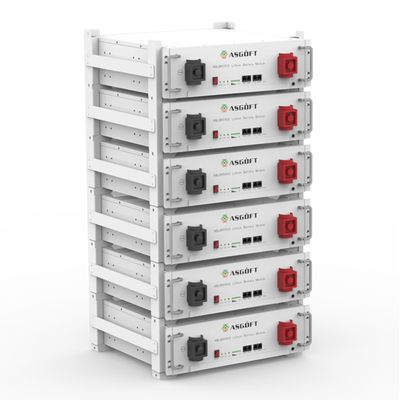 Baterai penyimpanan energi LiFePO4 51.2V yang dapat ditumpuk 5KWH-30KWH Sertifikasi UL
