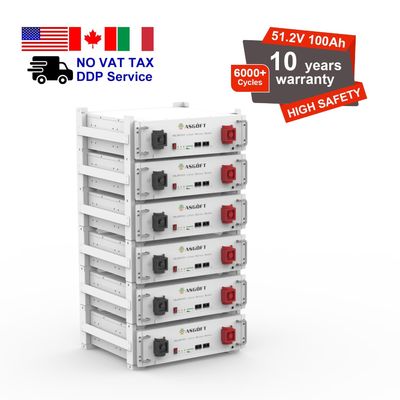 BYD Energy Storage Stackable Server Rack Dipasang 51.2 V 100Ah Baterai Lifepo4