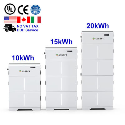 Penyimpanan Energi Surya Rumah 10kWh 15kWh 20kWh Baterai LiFePO4 Tegangan Tinggi