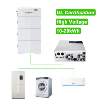 Amerika Serikat Home Hybrid 10kw 15kw 20kw Tegangan Tinggi Ess Byd 20 KWh Lithium Baterai