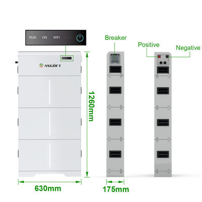 10KWH 15KWH 20KWH Baterai penyimpanan energi LiFePO4 bertekanan tinggi
