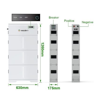 Ess Lifepo4 Lithium Ion 10kWh 20kWh Baterai penyimpanan energi tegangan tinggi