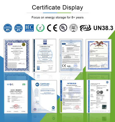 Sertifikat UL Penggunaan Rumah 5kw 10kw 20kw Solar PV Storage LiFePO4 Lithium Battery