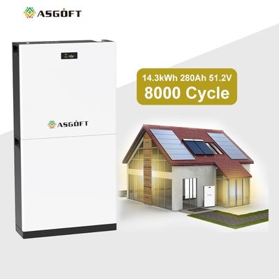 280Ah 15kwh 51.2V Lifepo4 Lithium ion Baterai untuk penggunaan rumah industri komersial