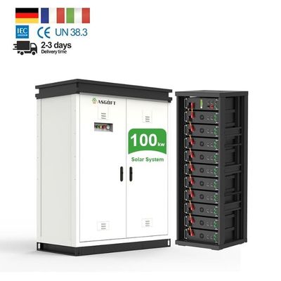 Baterai Lithium LiFePo4 Tegangan Tinggi 50kWh 100kWh Untuk Sistem Penyimpanan Energi Surya