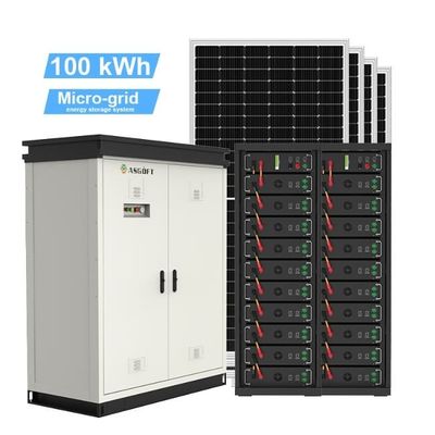 Kit Sistem Surya 50kWh 60kWh 70kWh lengkap Baterai penyimpanan energi hibrida 100kWh