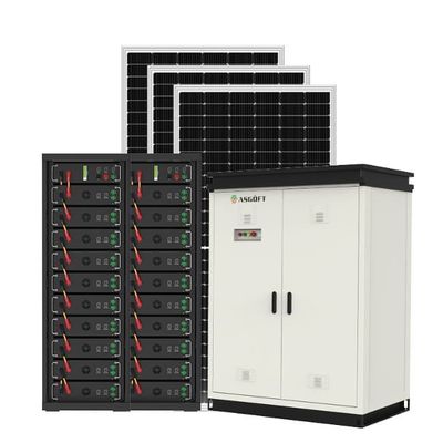 Sistem Penyimpanan Baterai Lithium Luar Ruangan 50KW 100KW Pembangkit Listrik Microgrid Hibrid